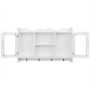 Voir la diapositive 4 : VIDAXL Vitrine murale avec etagere de Livre / DVD / Verre en MDF Blanc
