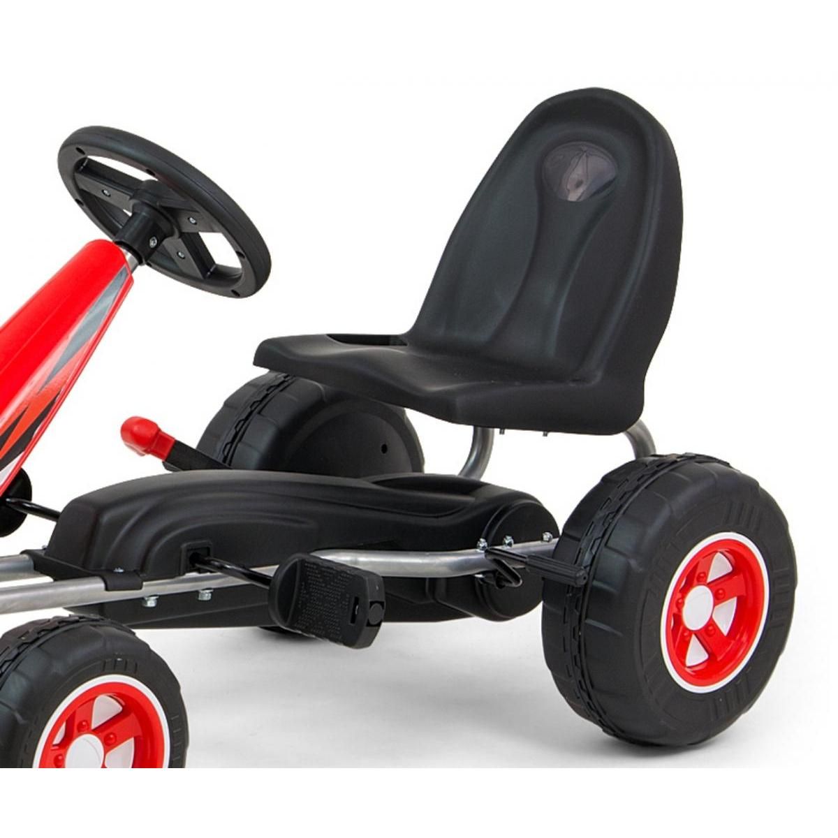 MILLY MALLY Kart à Pédales Sportif Viper Rouge pour Enfants