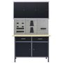 Voir la diapositive 2 : VIDAXL Etabli avec 3 panneaux muraux et 1 armoire