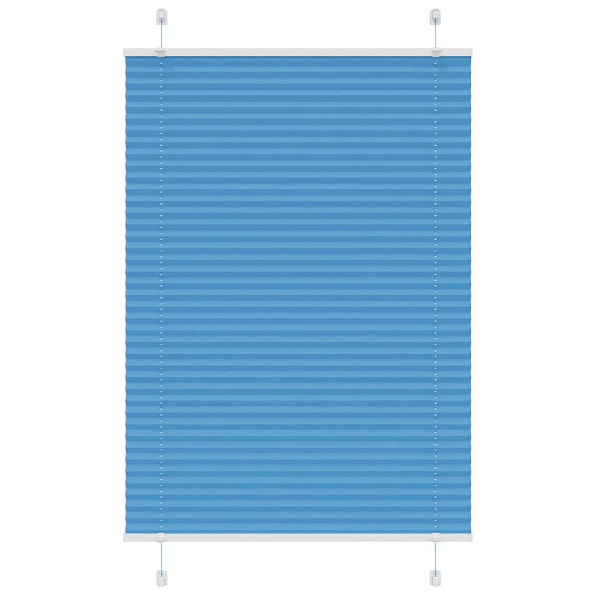Voir la diapositive 3 : VIDAXL Store plisse bleu 75x100 cm largeur du tissu 74,4 cm polyester