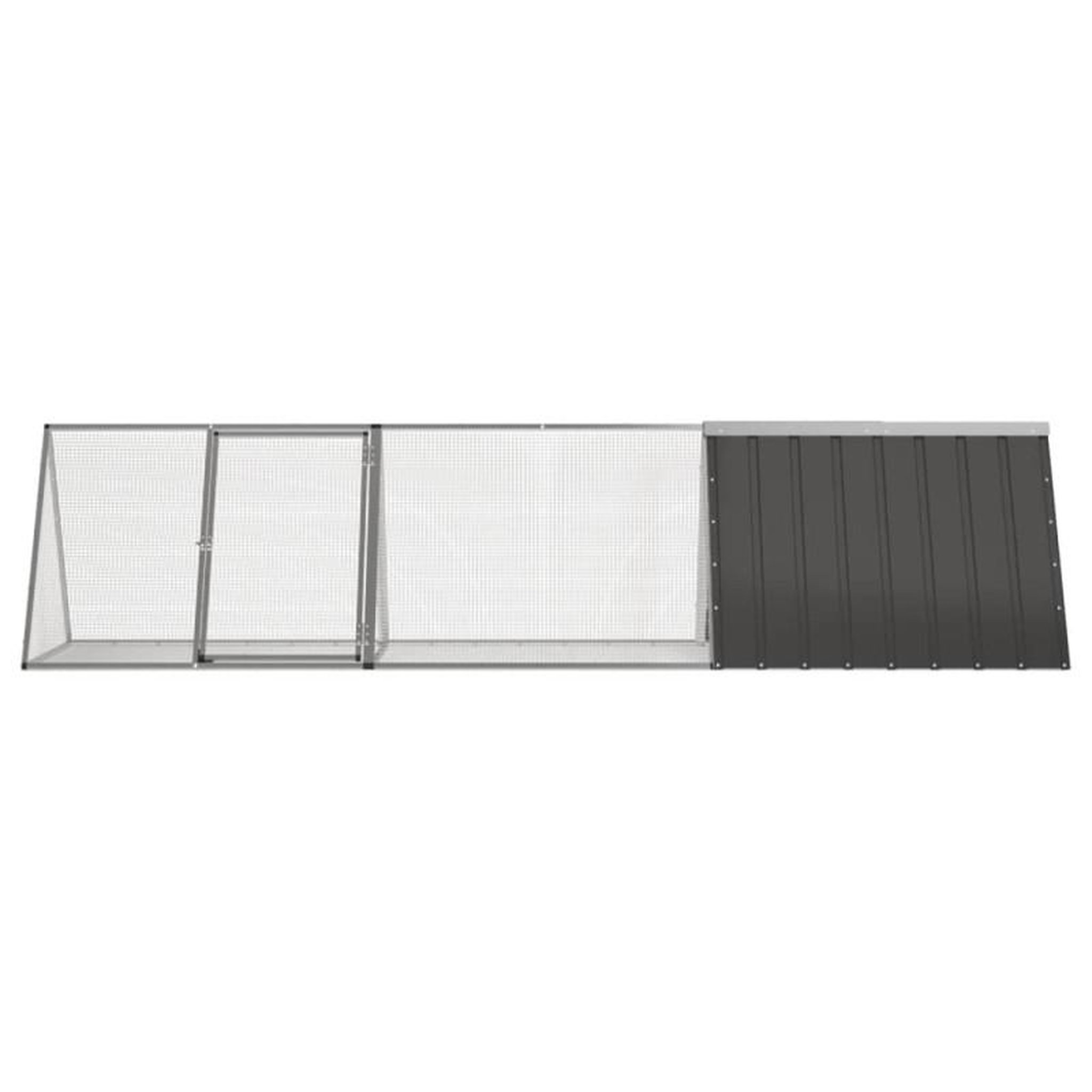 Voir la diapositive 3 : VIDAXL Clapier Anthracite 302,5x80,5x71 cm Acier galvanisé