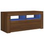 Voir la diapositive 2 : VIDAXL Meuble TV avec lumieres LED Chene marron 90x35x40 cm