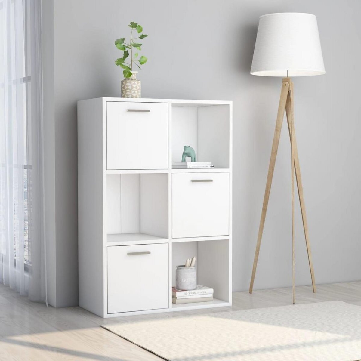 VIDAXL Armoire de rangement Blanc 60x29,5x90 cm Bois d'ingenierie