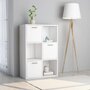 Voir la diapositive 1 : VIDAXL Armoire de rangement Blanc 60x29,5x90 cm Bois d'ingenierie