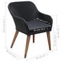 Voir la diapositive 6 : VIDAXL Ensemble a manger de jardin 5 pcs Noir