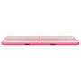 Voir la diapositive 6 : VIDAXL Tapis gonflable de gymnastique avec pompe 400x100x10cm PVC Rose