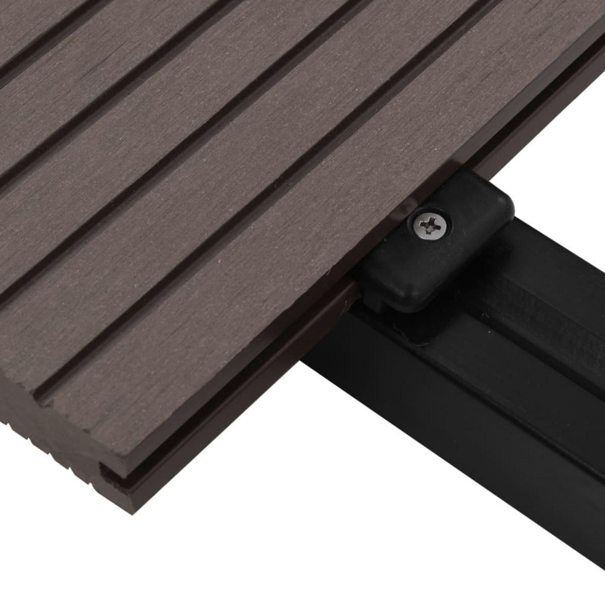 VIDAXL Panneaux de terrasse solides WPC 10 m^2 4 m Marron fonce