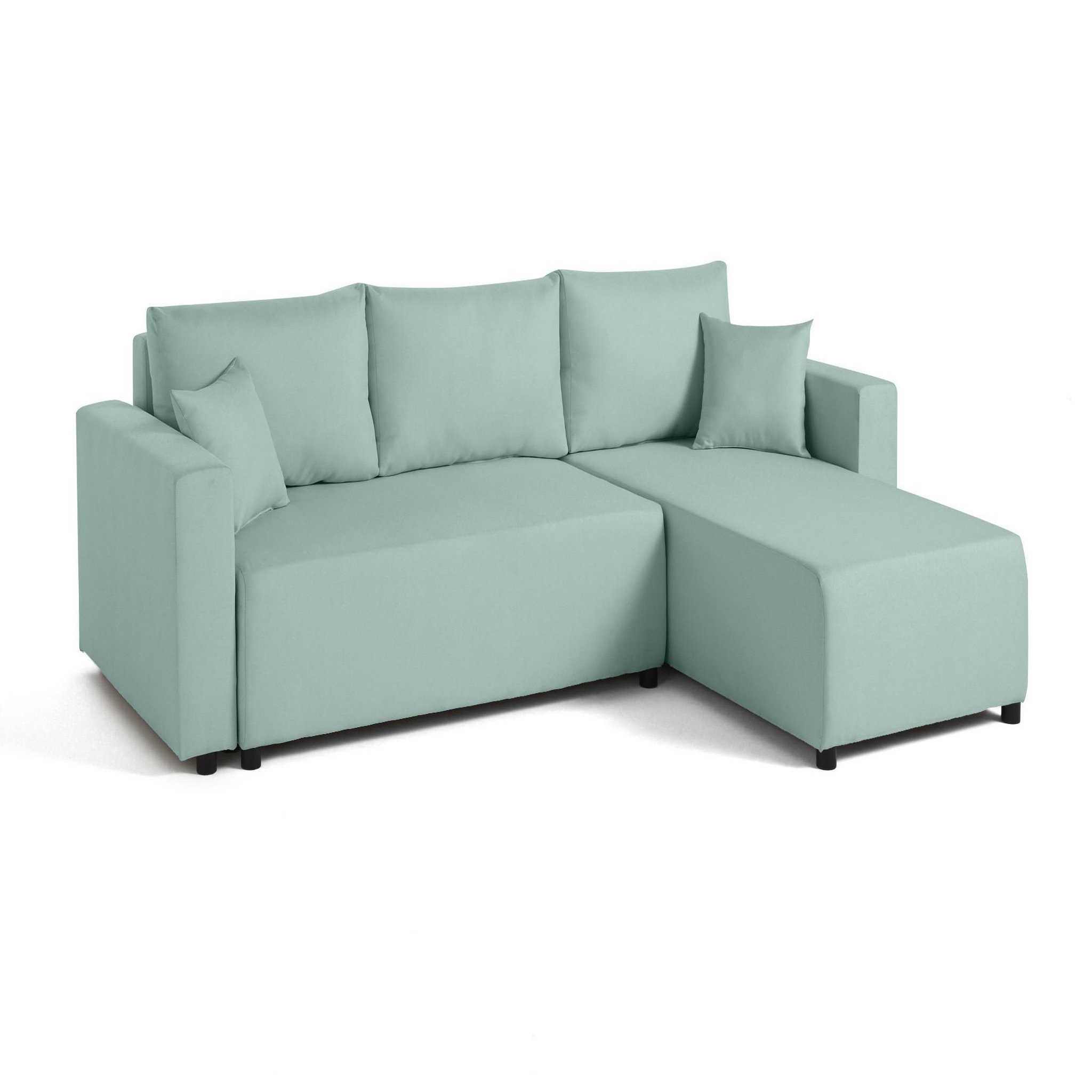 Voir la diapositive 5 : BEST MOBILIER Regala - canapé d'angle réversible - 4 places - convertible avec coffre - en tissu