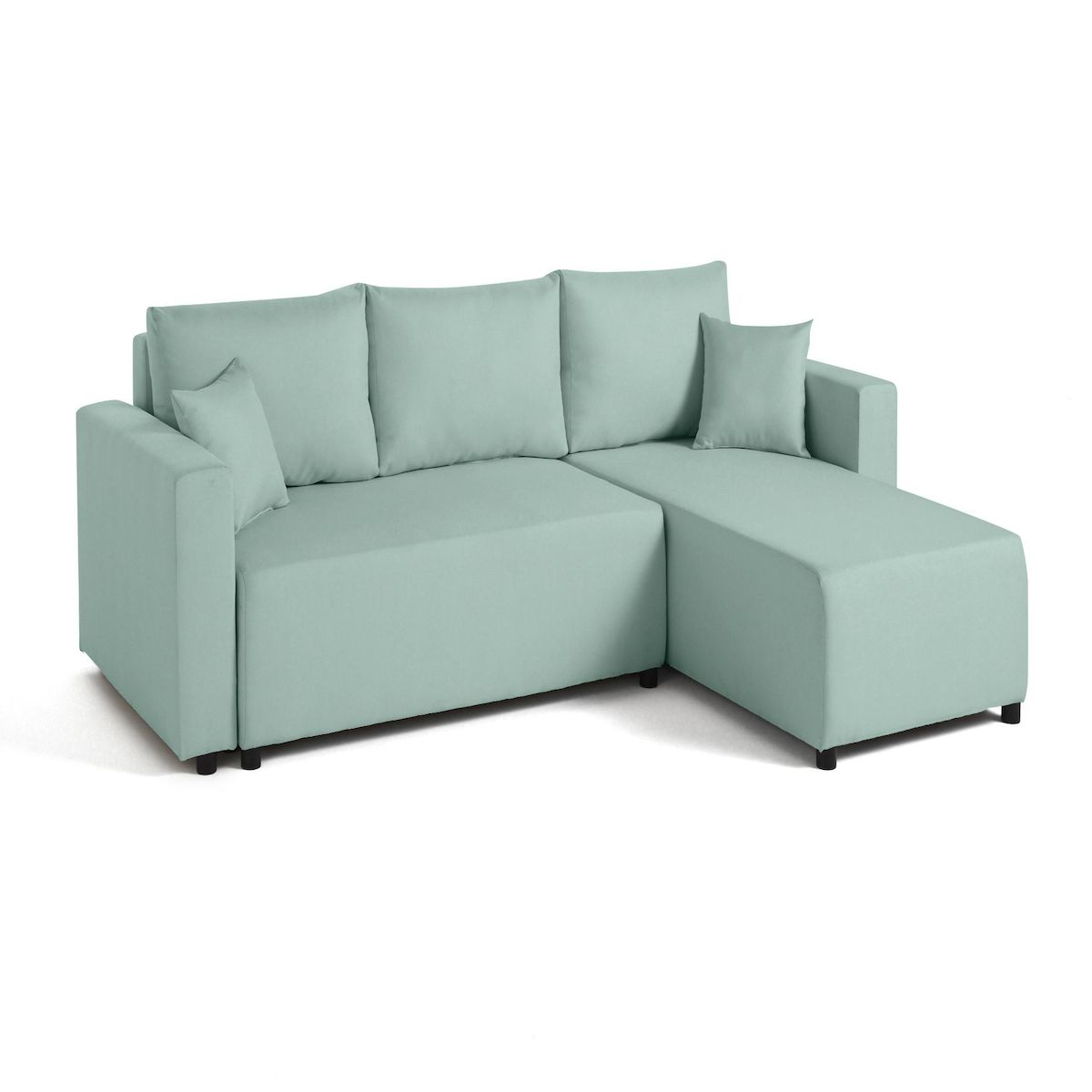 BEST MOBILIER Regala - canapé d'angle réversible - 4 places - convertible avec coffre - en tissu