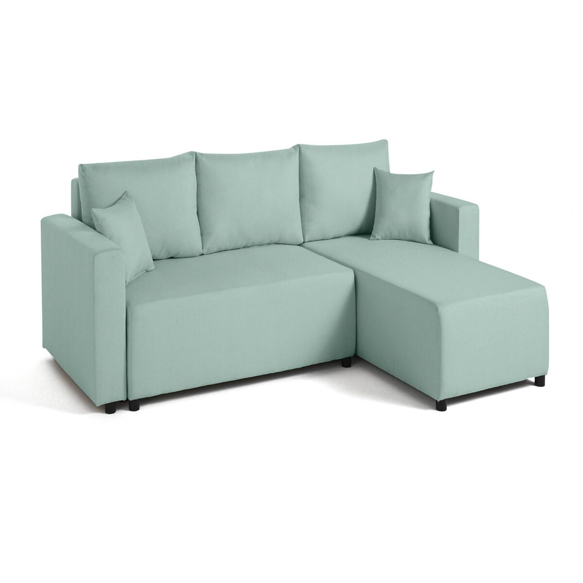 BEST MOBILIER Regala - canapé d'angle réversible - 4 places - convertible avec coffre - en tissu