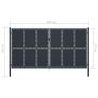 Voir la diapositive 5 : VIDAXL Portail de jardin Acier 400 x 175 cm Anthracite