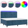 Voir la diapositive 2 : VIDAXL Sommier a lattes de lit avec matelas LED Bleu fonce 200x200 cm
