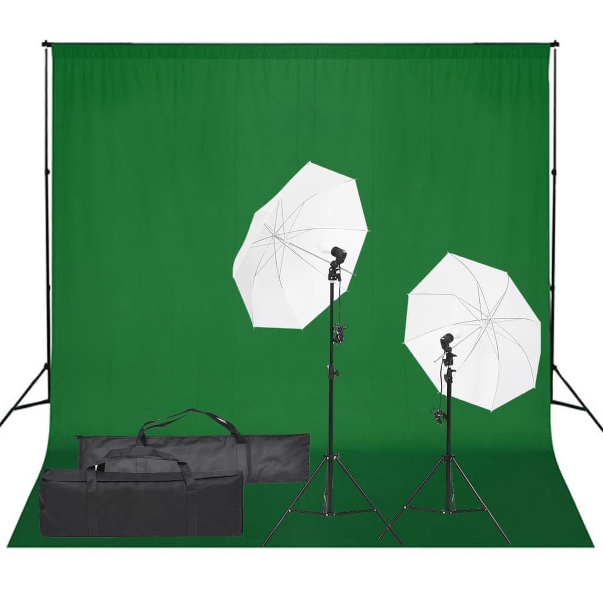 VIDAXL Kit de studio photo avec eclairage et toile de fond