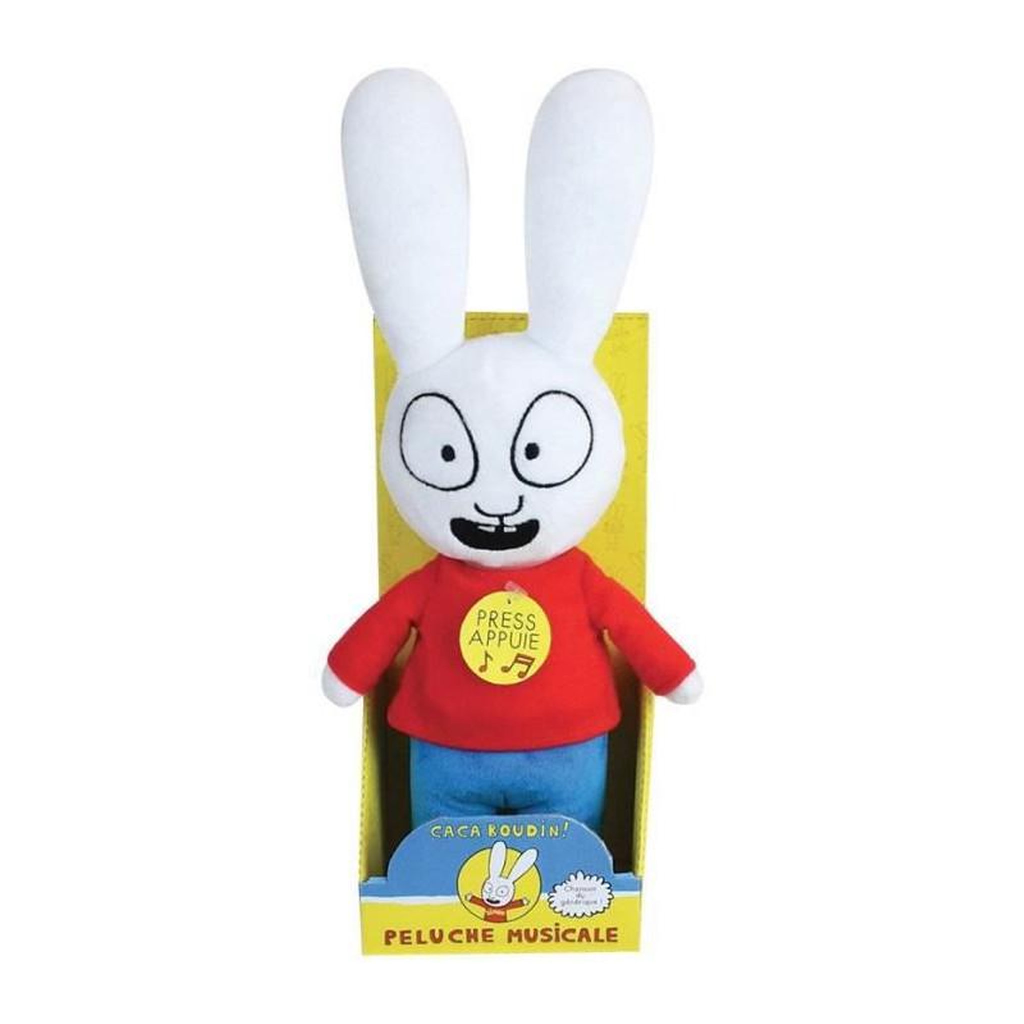 Voir la diapositive 2 : JEMINI JEMINI Simon peluche +/- 30 cm musicale generique ca ca cest Simon caca boudin