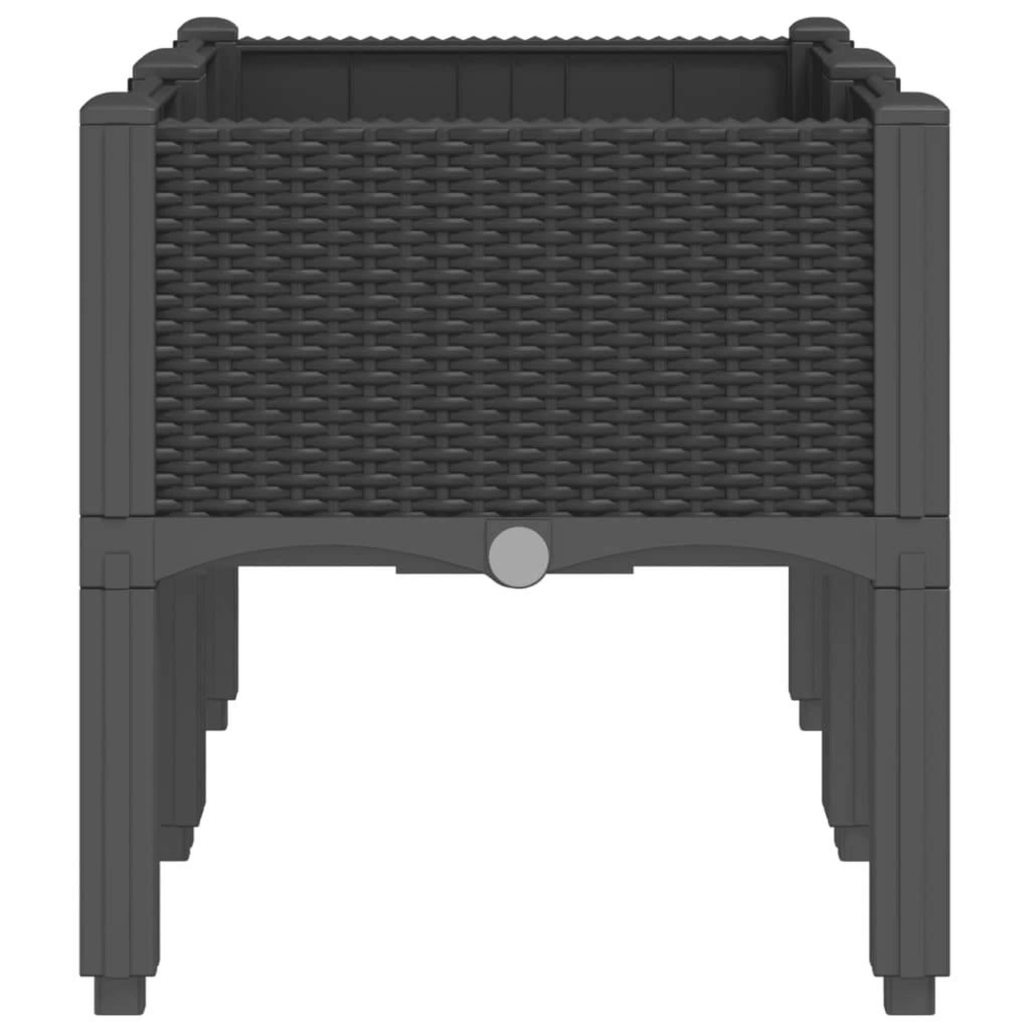 Voir la diapositive 4 : VIDAXL Jardiniere avec pieds noir 80x40x42 cm PP