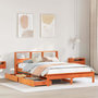 Voir la diapositive 1 : VIDAXL Lit bibliotheque sans matelas cire marron 135x190 cm pin massif