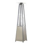 Voir la diapositive 1 : OUTSUNNY Outsunny Parasol chauffant pyramide 10,5 kW - chauffage d'extérieur gaz - chauffage de terrasse - double sécurité - puissance réglable - roulettes, housse incluse - acier inox. gris métal
