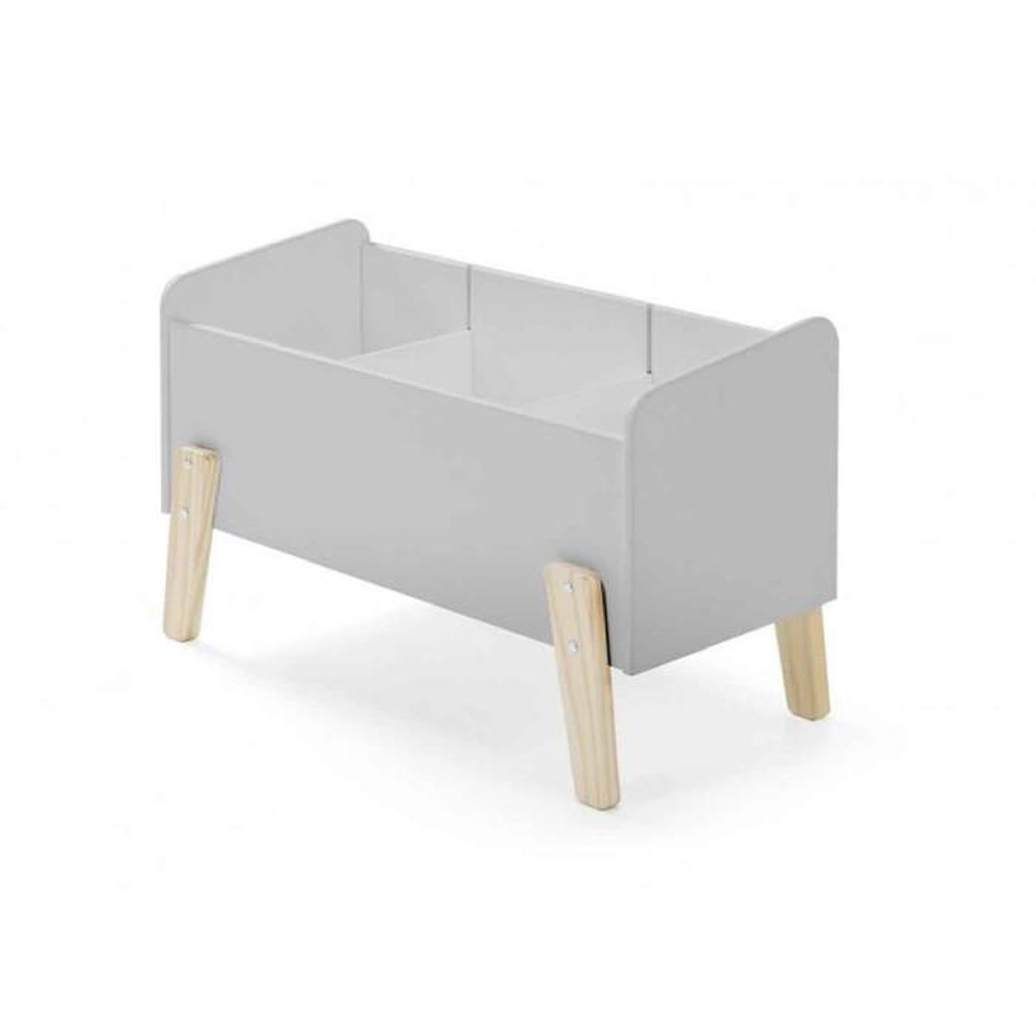 Voir la diapositive 5 : Paris Prix Pack - Lit Enfant, Chevet & Coffre à Jouets  Kiddy  90x200cm Gris