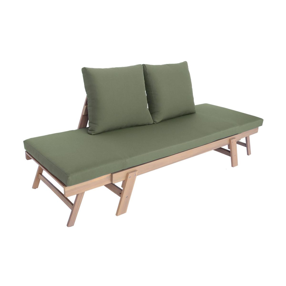 SWEEEK Banquette de jardin bois d'acacia 2/3 places JALANCE 155 / 200 x 72 x 74.5cm