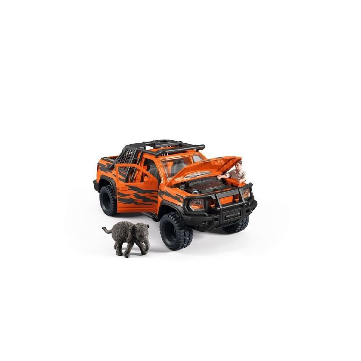 Schleich Figurine Aventures en 4x4 dans la jungle, Schleich 42720 Gamme Wild Life