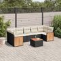 Voir la diapositive 1 : VIDAXL Salon de jardin 8 pcs avec coussins noir resine tressee