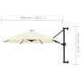 Voir la diapositive 6 : VIDAXL Parasol mural avec mat metallique 300 cm Sable