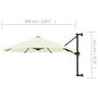 Voir la diapositive 6 : VIDAXL Parasol mural avec mat metallique 300 cm Sable