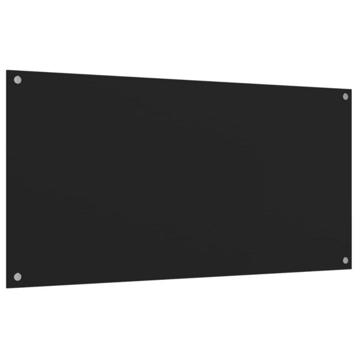 VIDAXL Dosserets de cuisine 2 pcs noir 80x50 cm verre trempé