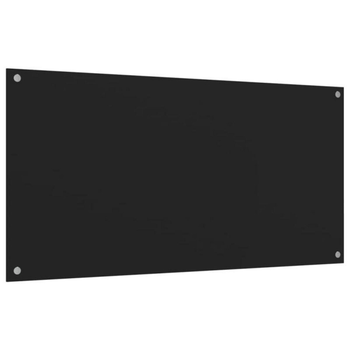 VIDAXL Dosserets de cuisine 2 pcs noir 80x50 cm verre trempé