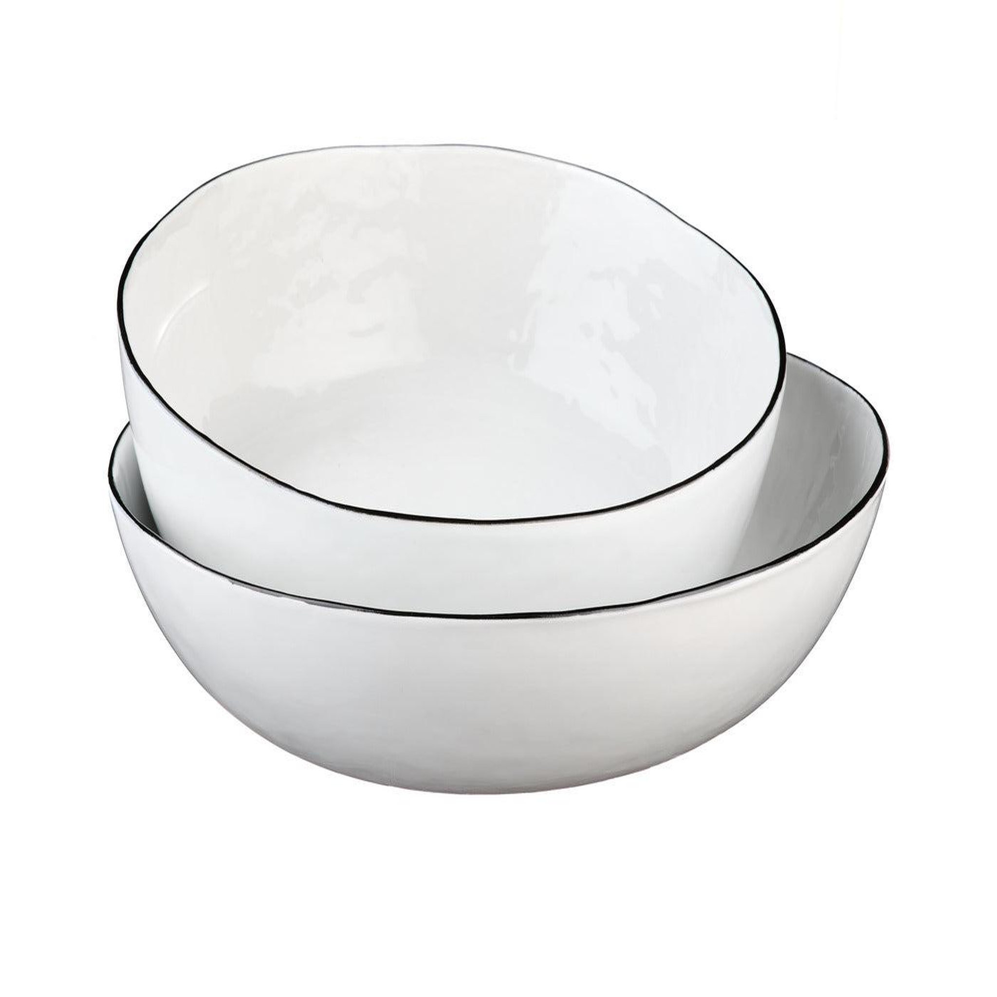 Voir la diapositive 3 : BJORN Corbeille à fruit pure ø29cm et ø33,5cm - 2 pièces - blanc neige