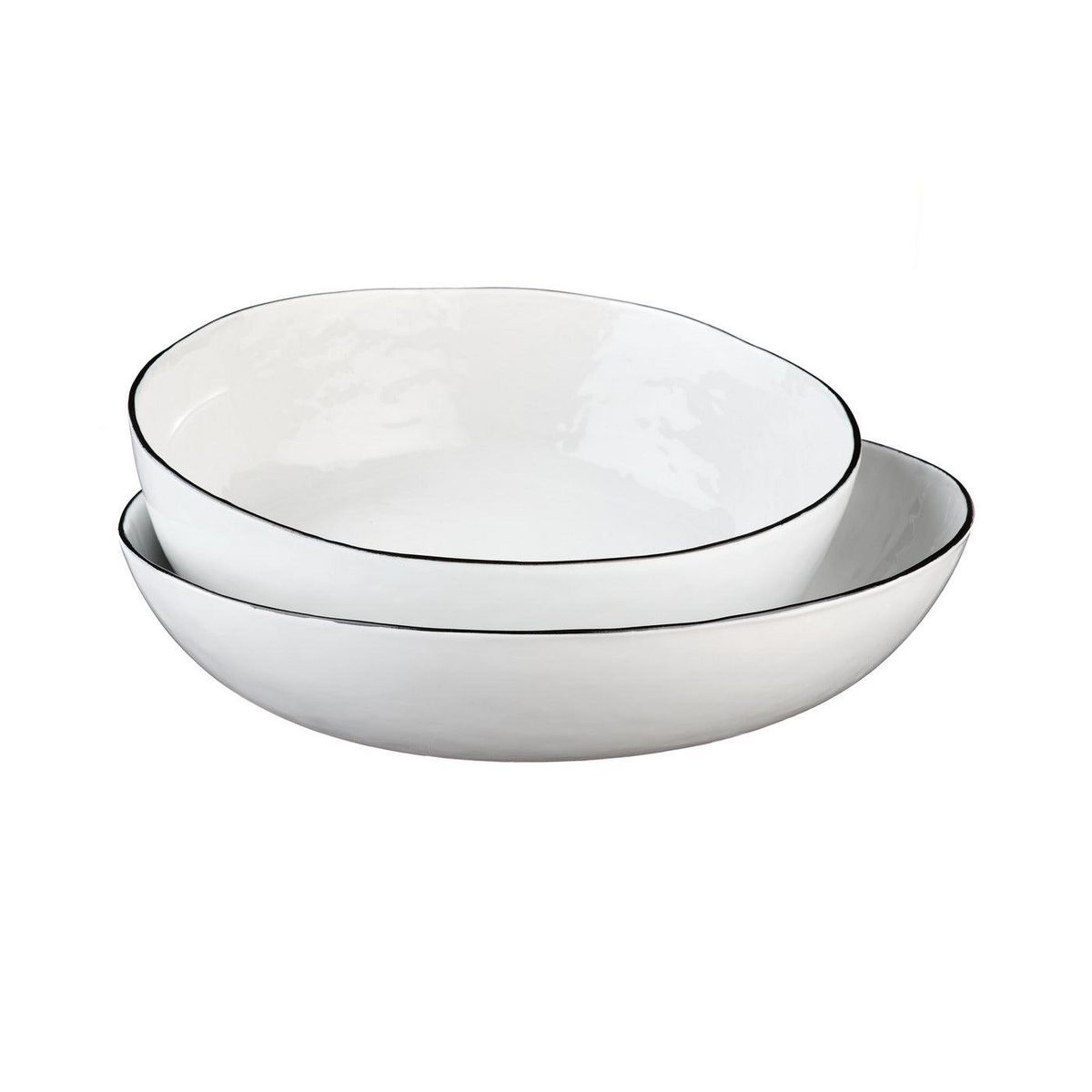 BJORN Corbeille à fruit PURE Ø29cm et Ø33,5cm - 2 pièces - Blanc Neige