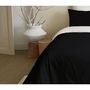 Voir la diapositive 4 : COTON PUR Pack complet 6 pièces Noir/Blanc réversible housse de couette pour lit 180 x 200 cm  King size
