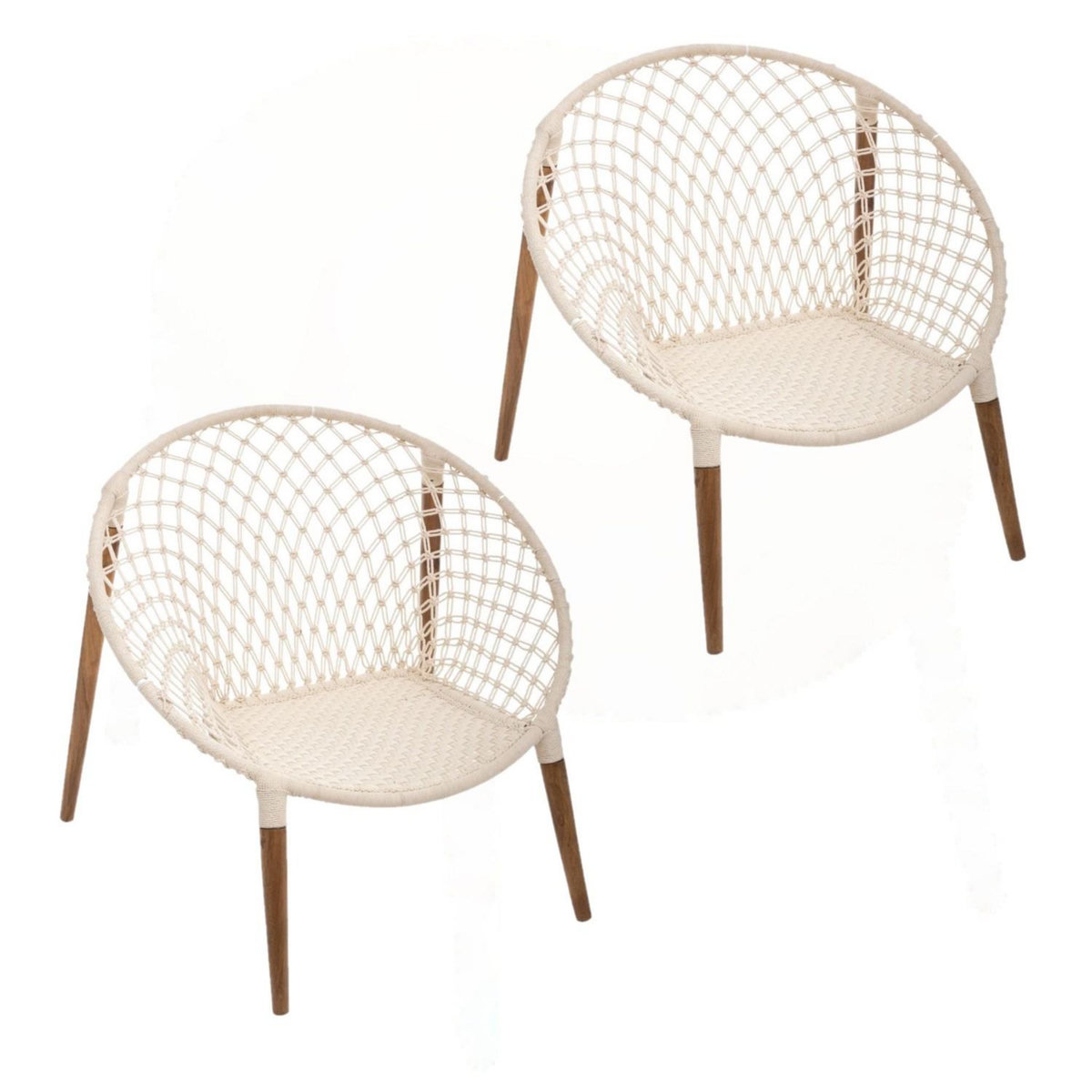 ATMOSPHERA 2 Fauteuils de jardin ethnique en fil Terre Sauvage