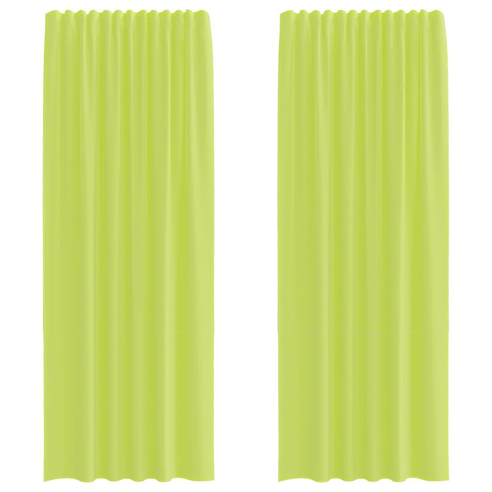 Voir la diapositive 2 : VIDAXL Rideaux en voile avec passants 2 pcs vert pomme