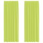 Voir la diapositive 2 : VIDAXL Rideaux en voile avec passants 2 pcs vert pomme