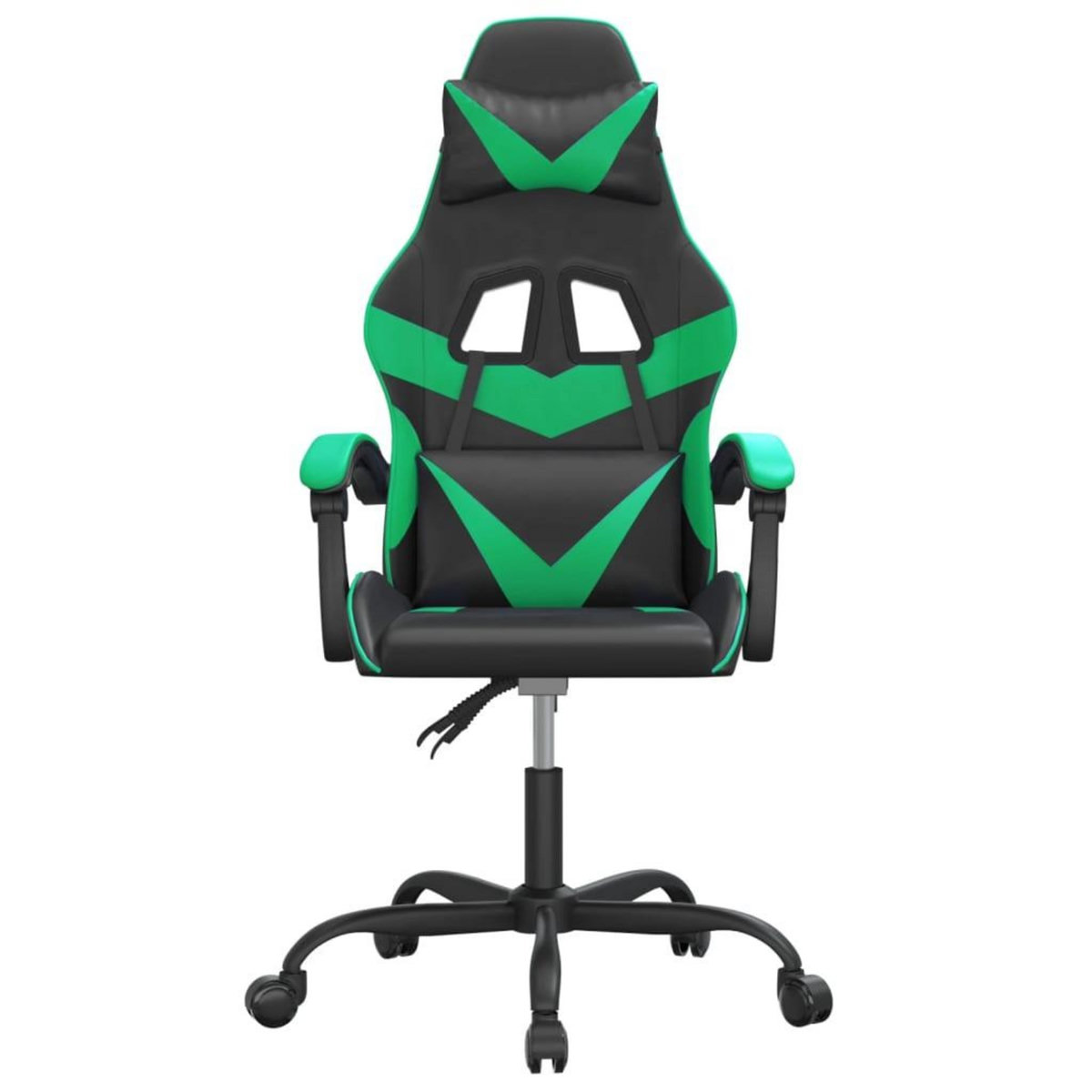 VIDAXL Chaise de jeu Noir et vert Similicuir