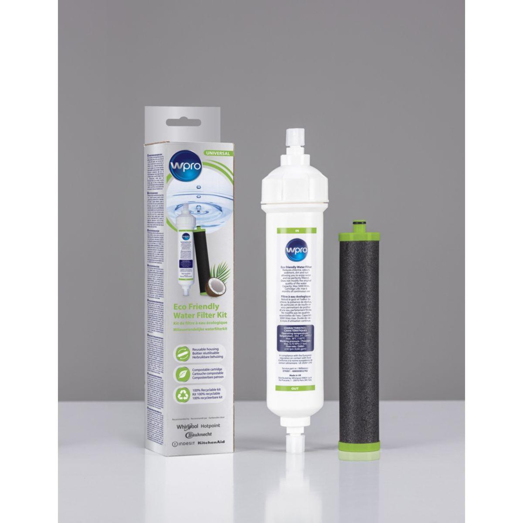 Voir la diapositive 4 : WPRO Filtre à eau externe éco-responsable - efk001