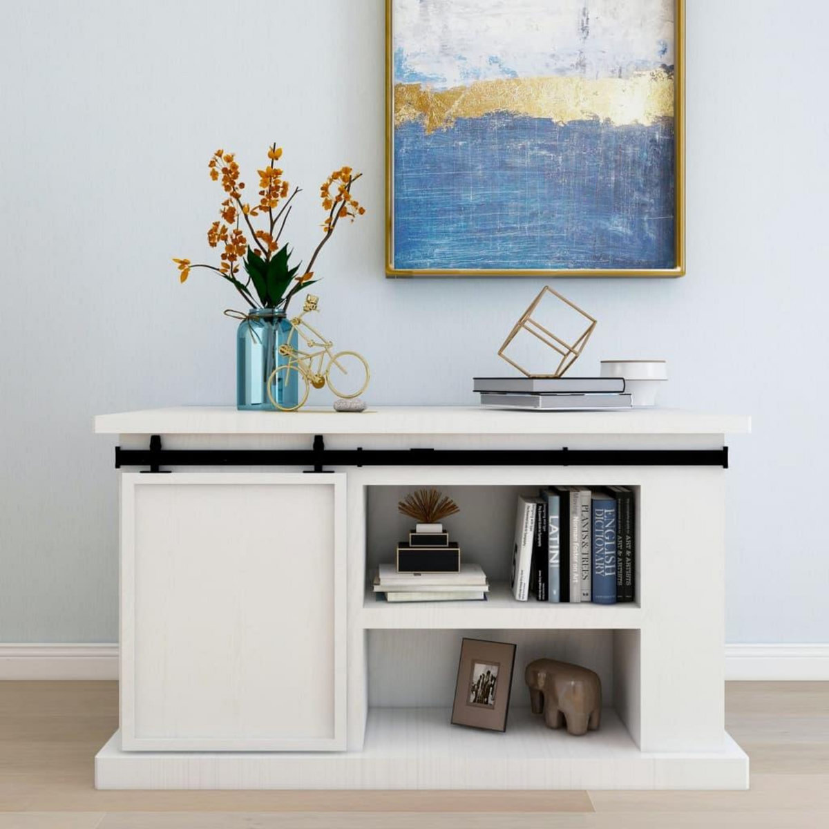 VIDAXL Kit mini de porte d'armoire coulissante Acier au carbone 152 cm