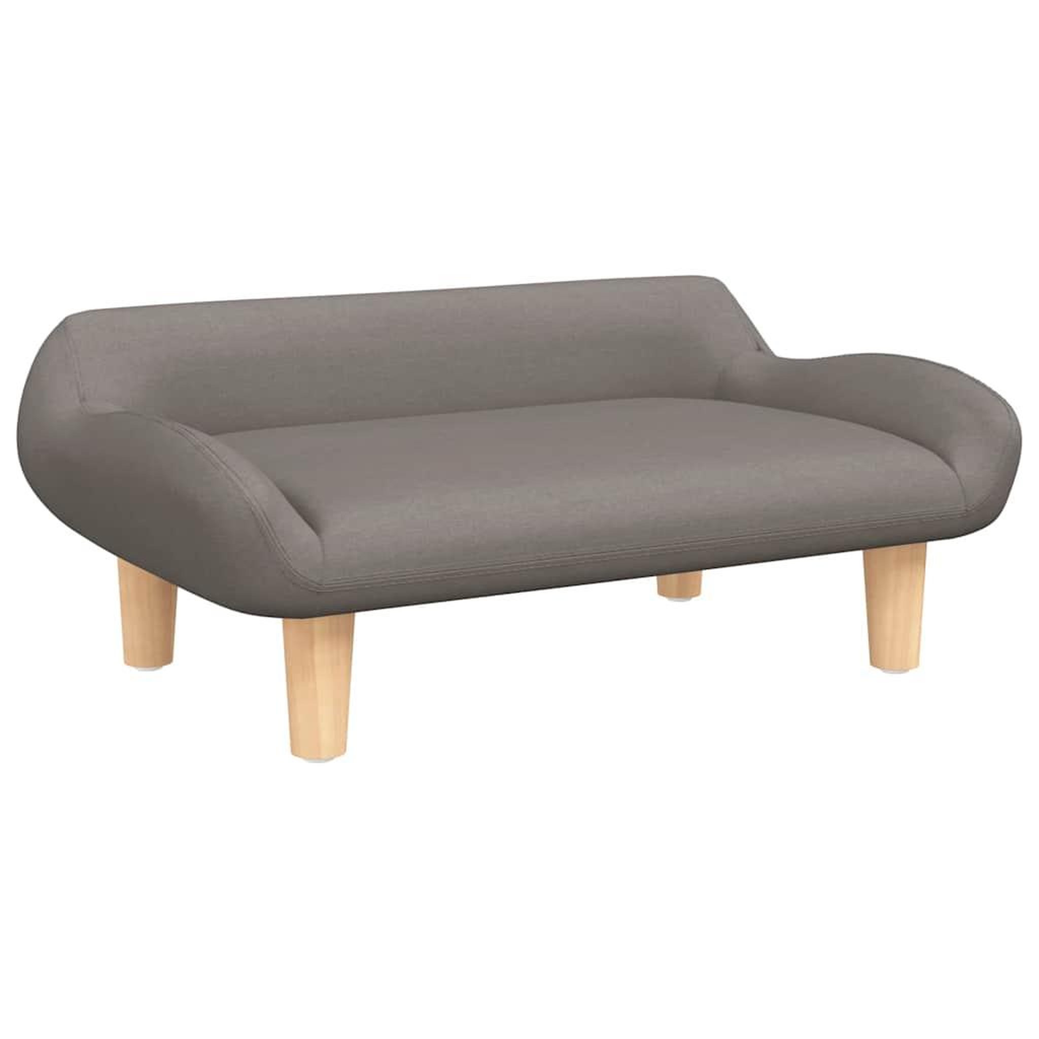 Voir la diapositive 2 : VIDAXL Lit pour chien taupe 70x40x24 cm tissu