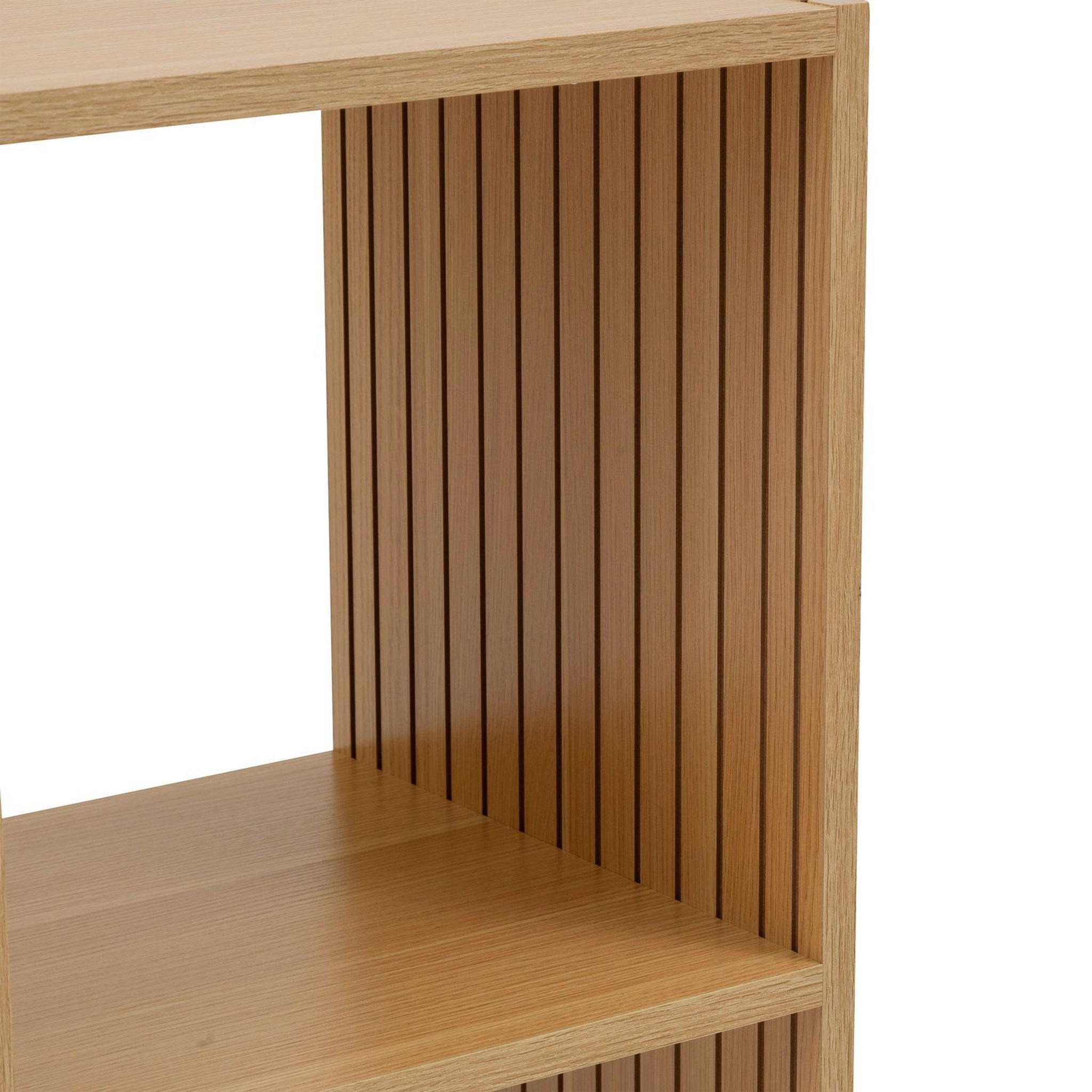 Voir la diapositive 5 : FIVE Étagère 4 cases mix en bois TASSO - Beige