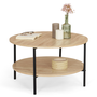 Voir la diapositive 1 : ID MARKET Table basse double plateau rond DETROIT 70 cm design industriel