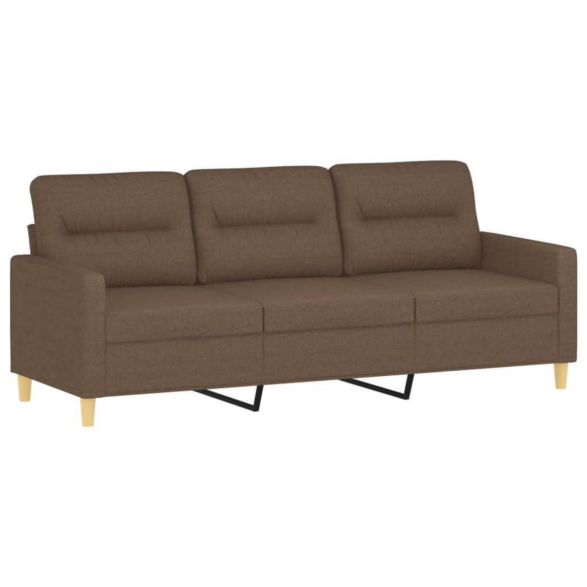 VIDAXL Ensemble de canapes 2 pcs avec coussins Marron Tissu
