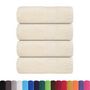 Voir la diapositive 2 : VIDAXL Serviettes de visage 4 pcs crème 30x30 cm 360 g m² 100% coton