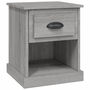 Voir la diapositive 2 : VIDAXL Table de chevet sonoma gris 39x39x47,5 cm bois d ingénierie