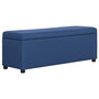 Voir la diapositive 1 : VIDAXL Banc avec compartiment de rangement 116 cm Bleu Polyester
