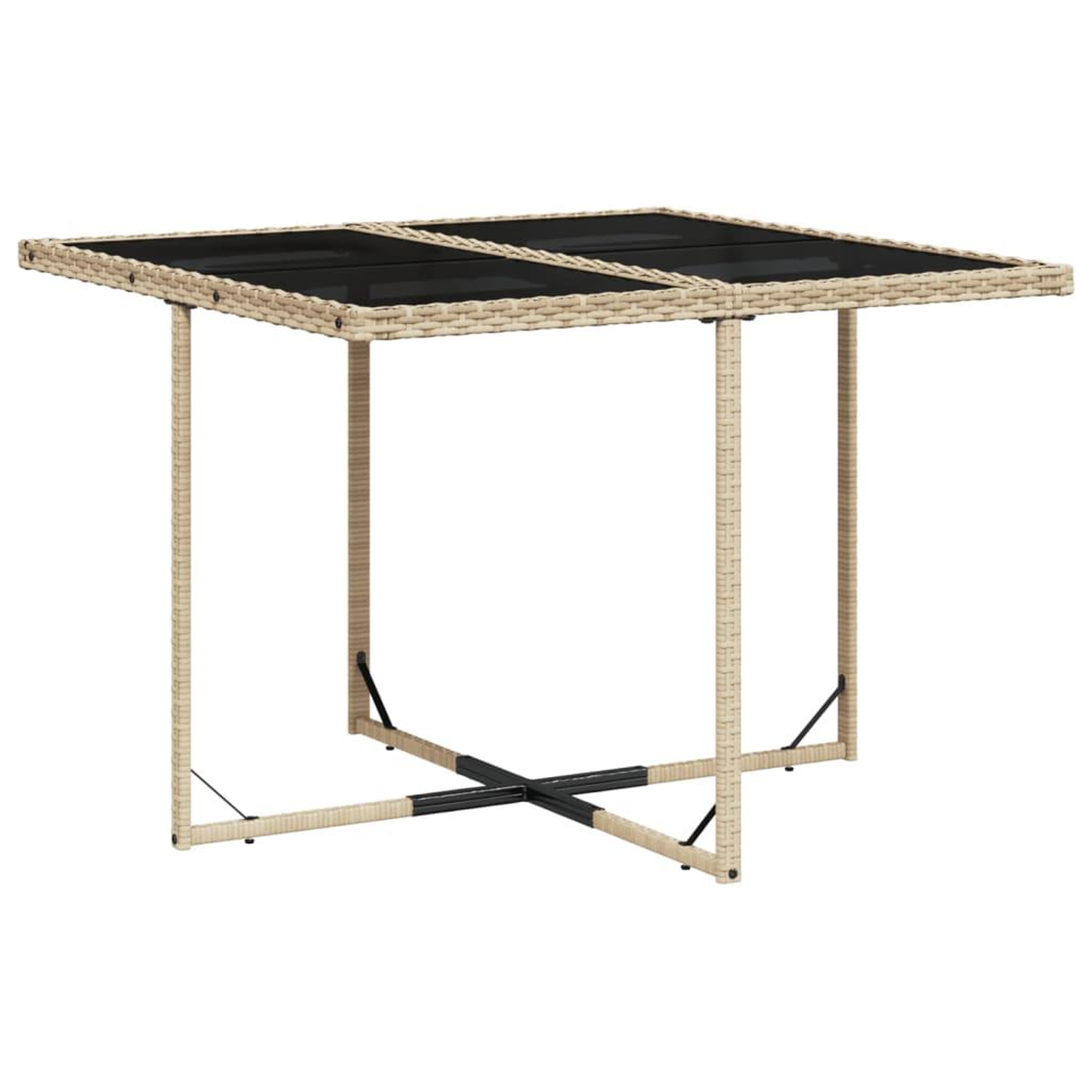 Voir la diapositive 4 : VIDAXL Ensemble a manger de jardin avec coussins 5pcs Beige poly rotin
