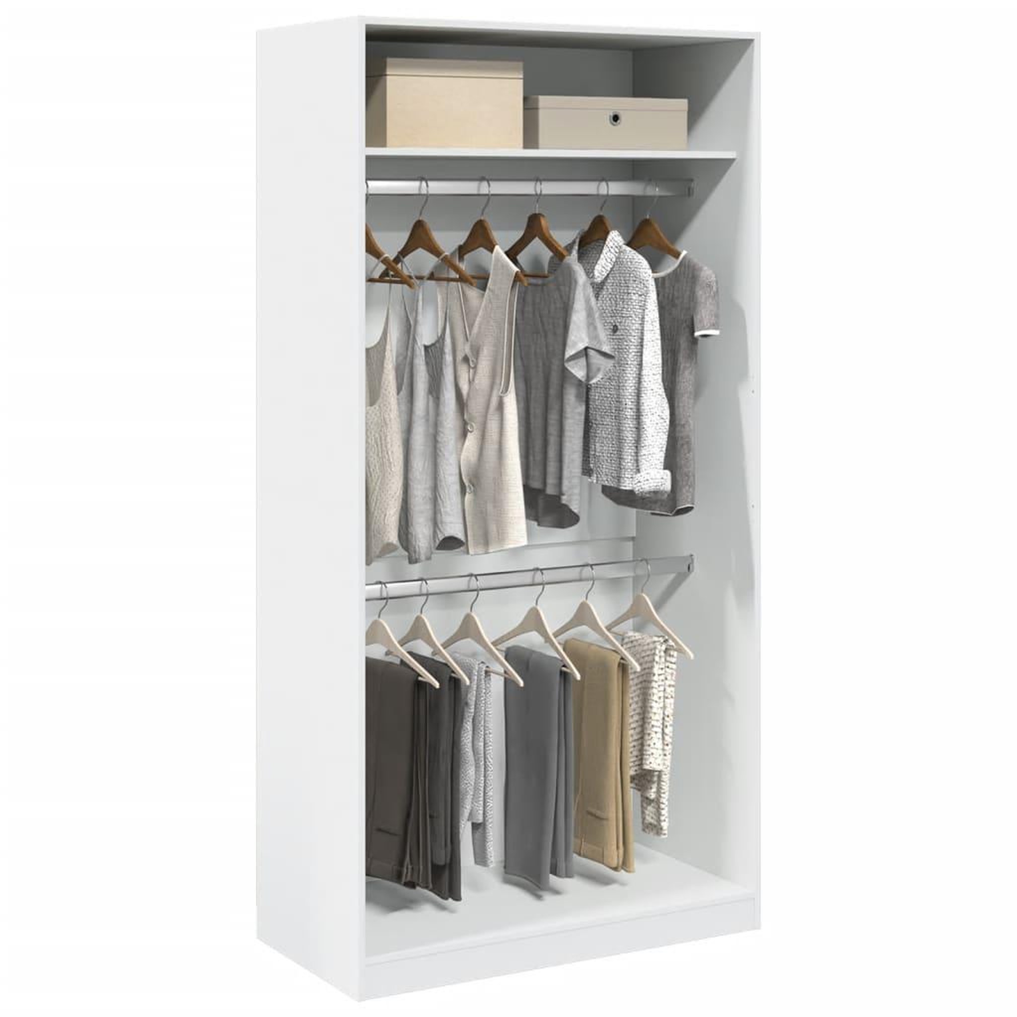 VIDAXL Garde-robe Blanc 100x50x200 cm Bois d'ingenierie