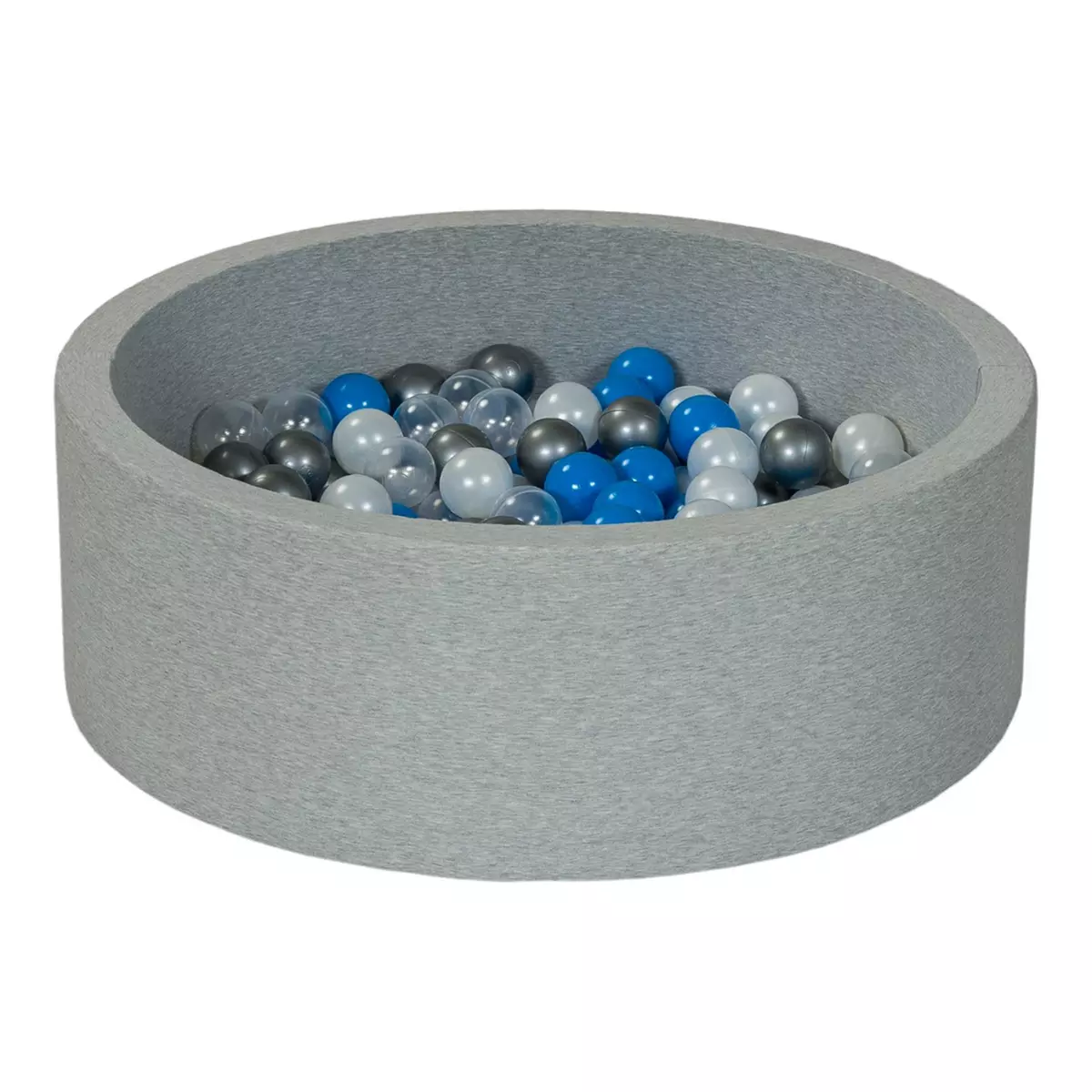  Piscine à balles Aire de jeu + 200 balles perle, transparent, bleu, argent