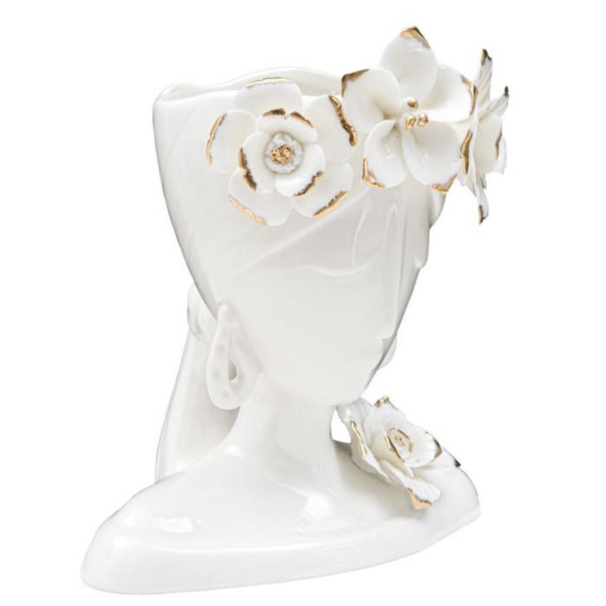Paris Prix Vase Déco en Porcelaine  Woman Young  21cm Blanc