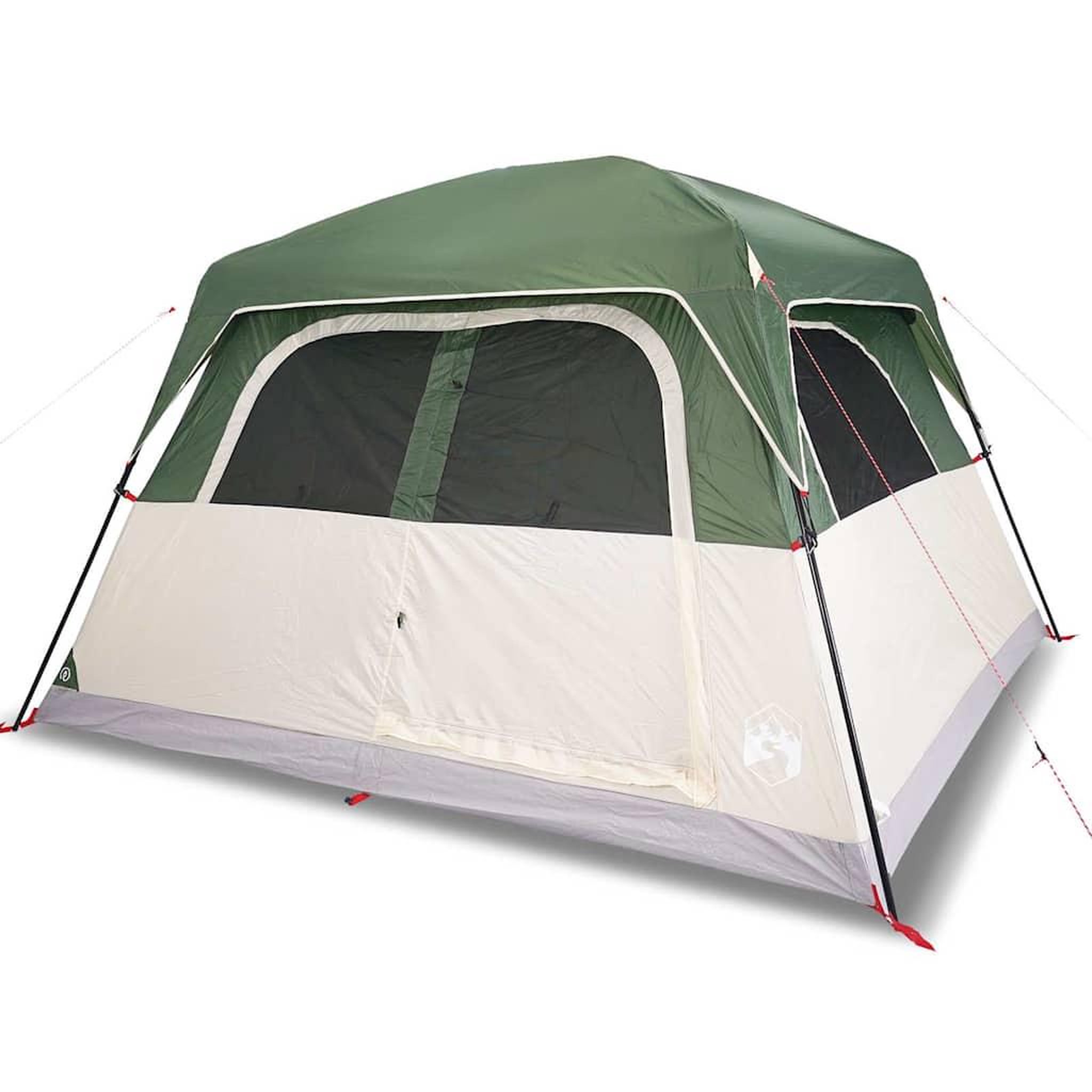 Voir la diapositive 2 : VIDAXL Tente de cabine familiale 6 personnes vert impermeable